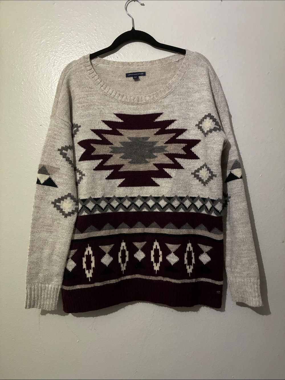 American Eagle Aztec Crewneck Sweater